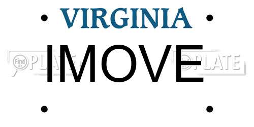 IMOVE Virginia License Plate