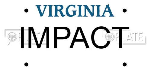 IMPACT Virginia License Plate