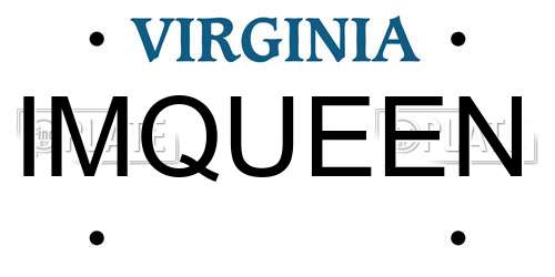 IMQUEEN Virginia License Plate