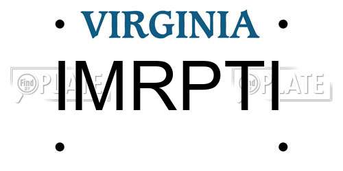 IMRPTI Virginia License Plate