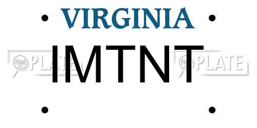 IMTNT Virginia License Plate