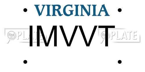 IMVVT Virginia License Plate