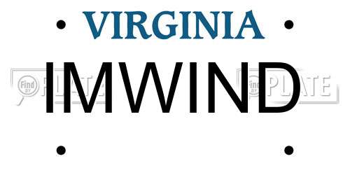 IMWIND Virginia License Plate