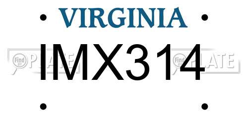 IMX314 Virginia License Plate