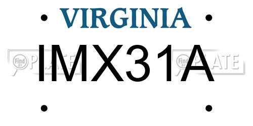 IMX31A Virginia License Plate