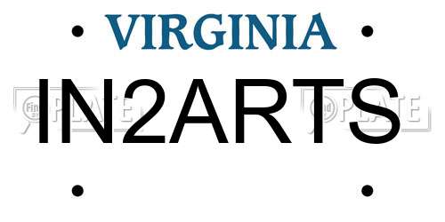 IN2ARTS Virginia License Plate