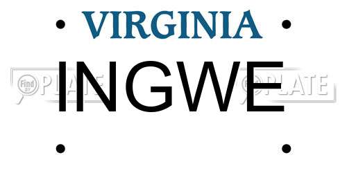 INGWE Virginia License Plate