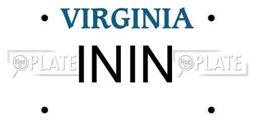 ININ Virginia License Plate