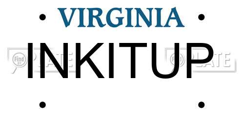 INKITUP Virginia License Plate