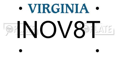 INOV8T Virginia License Plate