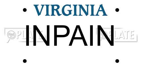INPAIN Virginia License Plate