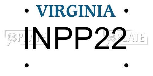 INPP22 Virginia License Plate