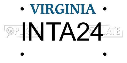 INTA24 Virginia License Plate