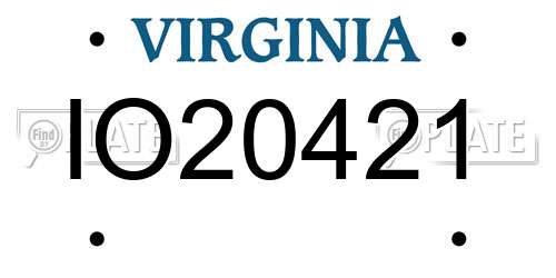 IO20421 Virginia License Plate