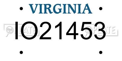 IO21453 Virginia License Plate