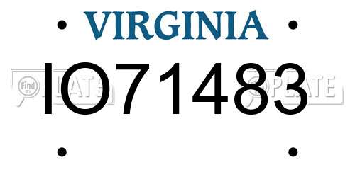 IO71483 Virginia License Plate