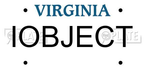 IOBJECT Virginia License Plate