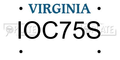 IOC75S Virginia License Plate