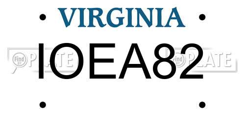 IOEA82 Virginia License Plate