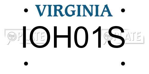 IOH01S Virginia License Plate