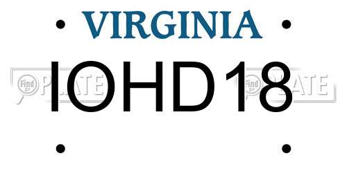 IOHD18 Virginia License Plate