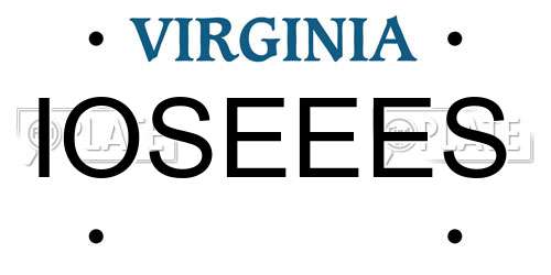 IOSEEES Virginia License Plate