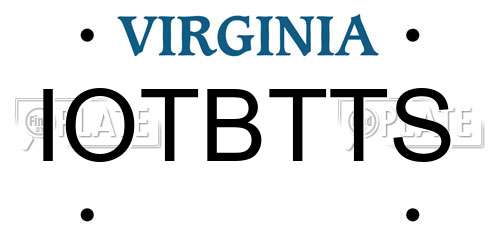 IOTBTTS Virginia License Plate