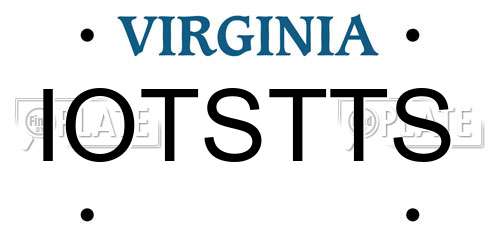 IOTSTTS Virginia License Plate