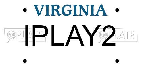 IPLAY2 Virginia License Plate