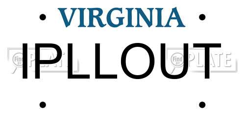 IPLLOUT Virginia License Plate