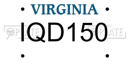 IQD150 Virginia License Plate
