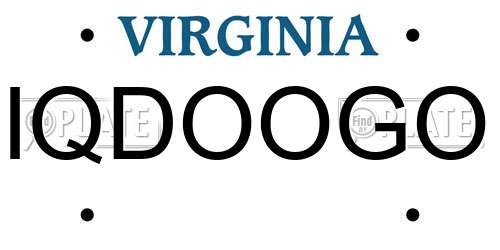 IQDOOGO Virginia License Plate