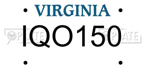 IQO150 Virginia License Plate