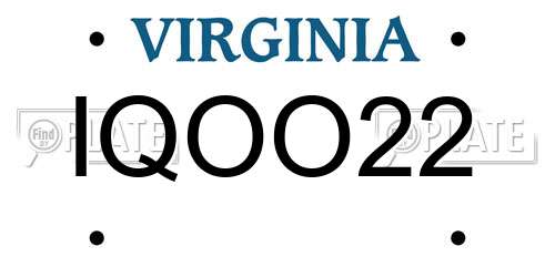 IQOO22 Virginia License Plate