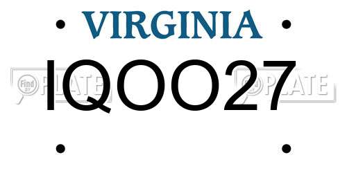 IQOO27 Virginia License Plate