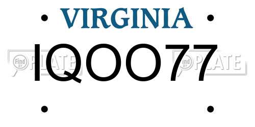 IQOO77 Virginia License Plate