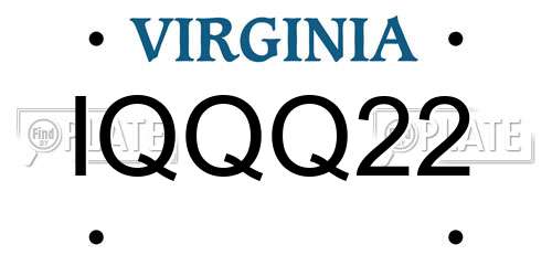 IQQQ22 Virginia License Plate