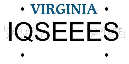 IQSEEES Virginia License Plate