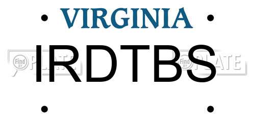 IRDTBS Virginia License Plate