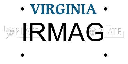 IRMAG Virginia License Plate