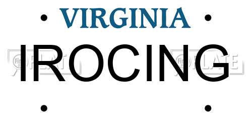 IROCING Virginia License Plate