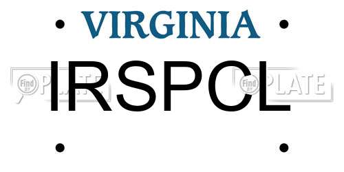 IRSPCL Virginia License Plate
