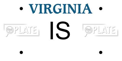 IS Virginia License Plate