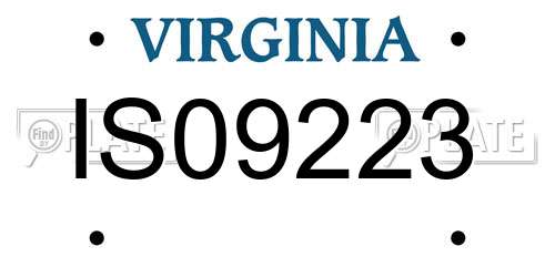 IS09223 Virginia License Plate