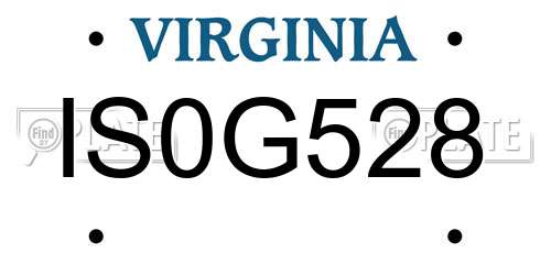 IS0G528 Virginia License Plate