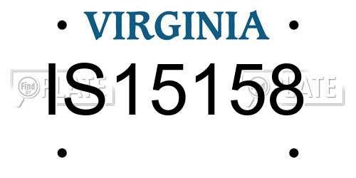 IS15158 Virginia License Plate