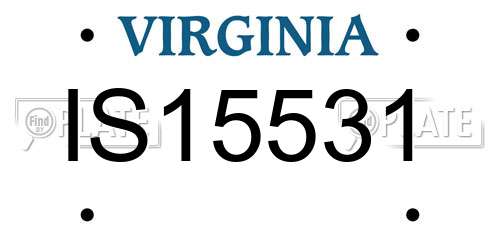 IS15531 Virginia License Plate