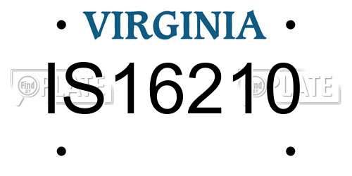 IS16210 Virginia License Plate