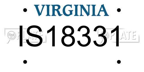 IS18331 Virginia License Plate