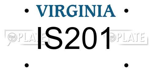 IS201 Virginia License Plate